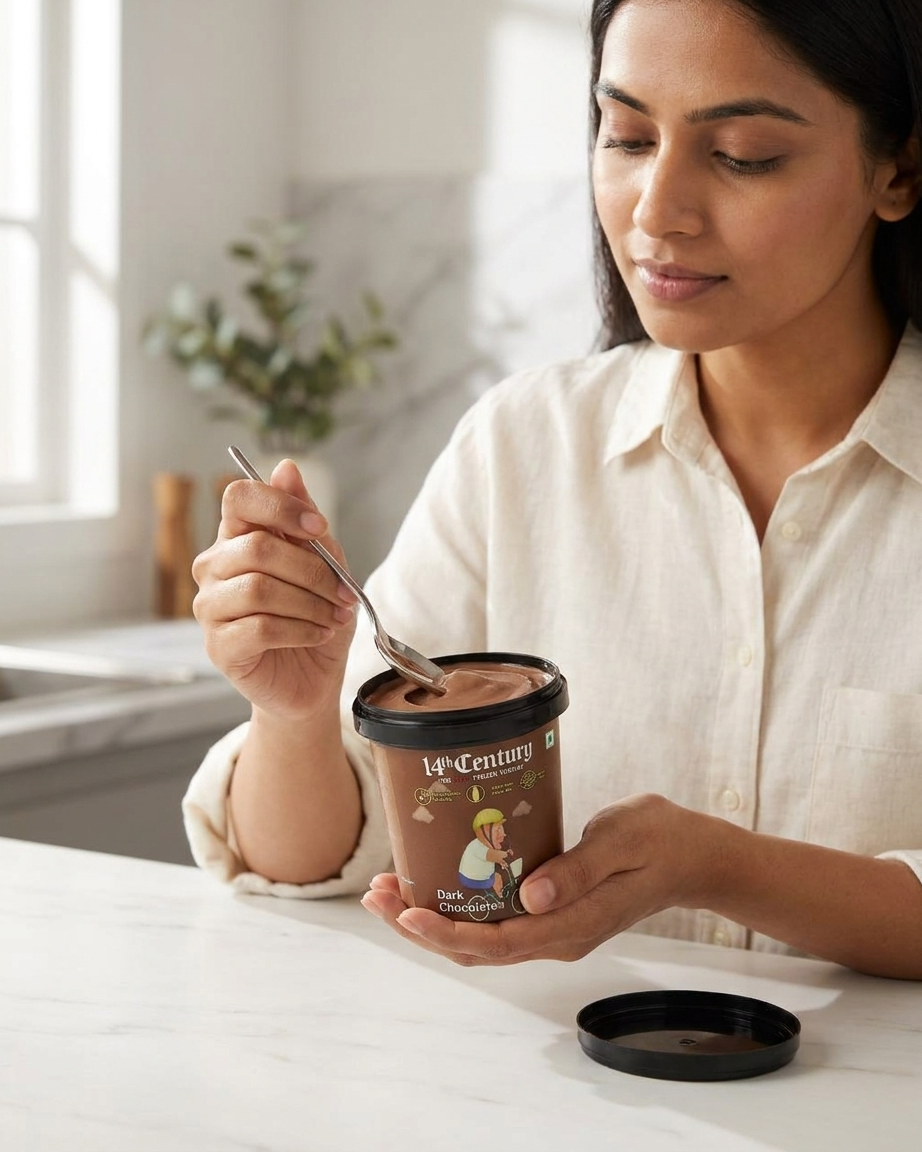 Dark Chocolate Frozen Yogurt Cup