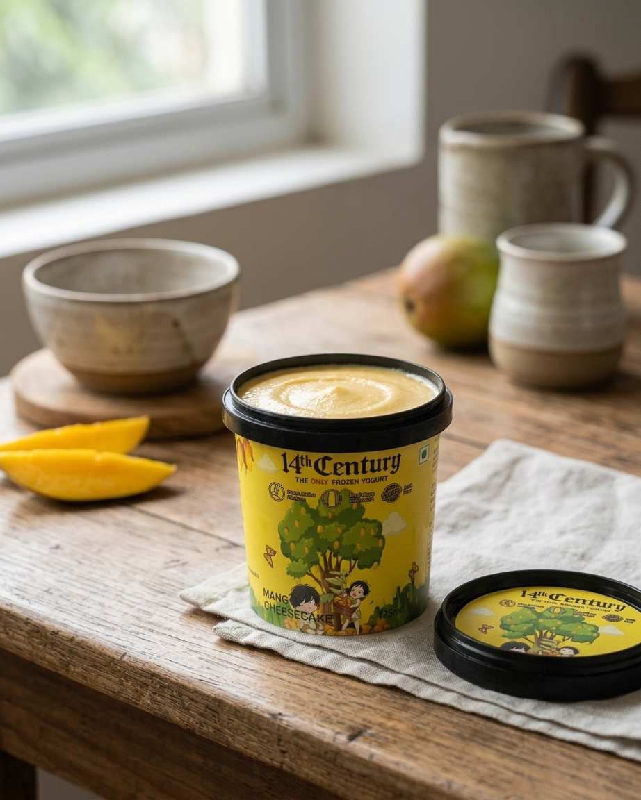 Mango Cheesecake Frozen Yogurt Cup